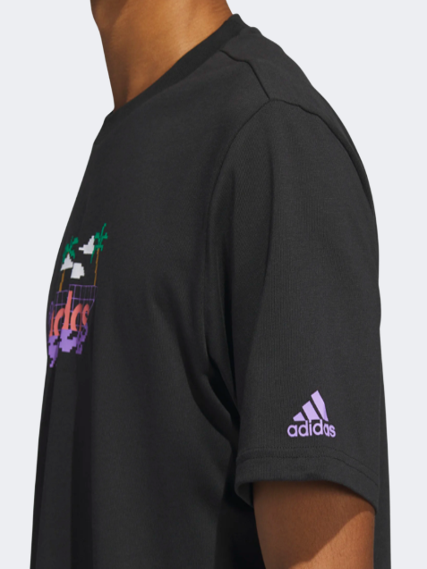 Adidas Linear Beach-Bit Men Sportswear T-Shirt Black