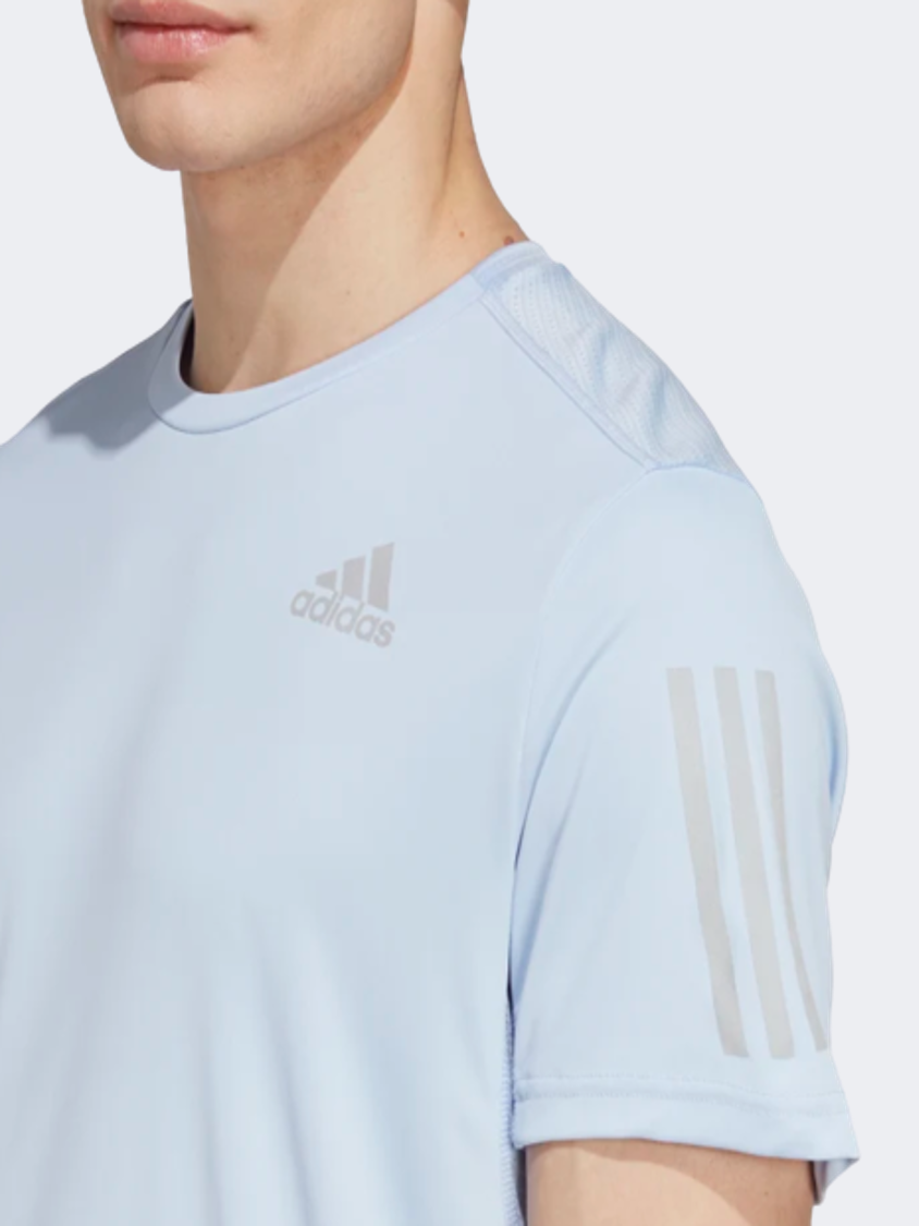 Adidas Own The Run Men Running T-Shirt Blue Dawn