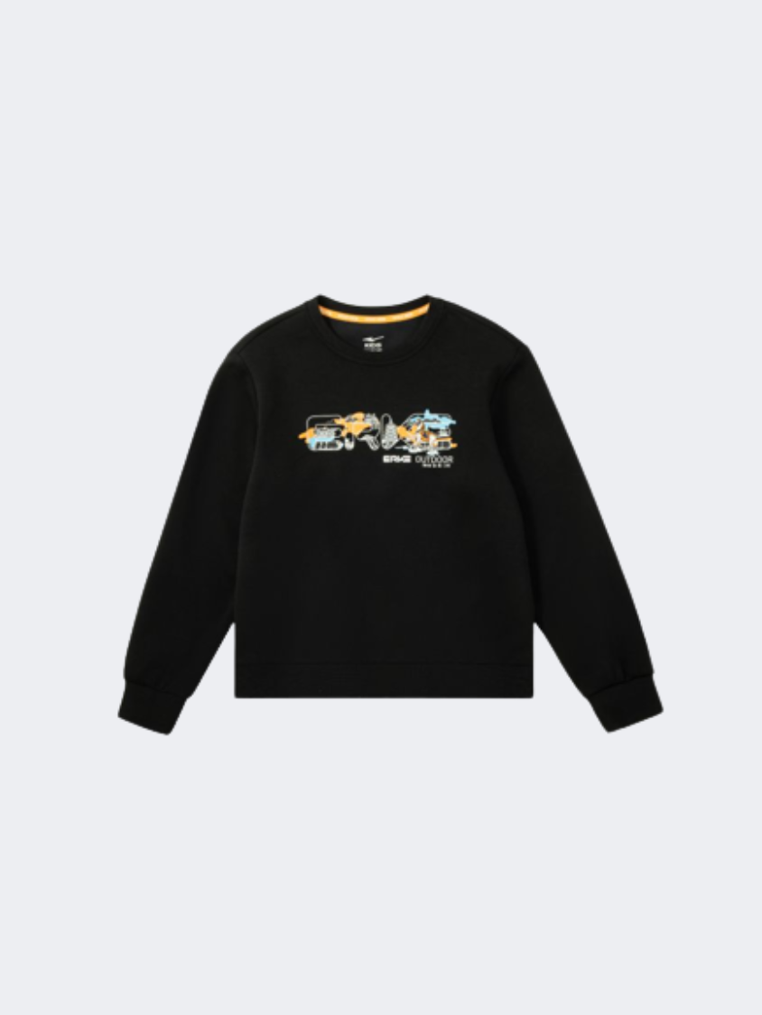 Erke Pullover Kids-Boys Training Sweatshirt Black