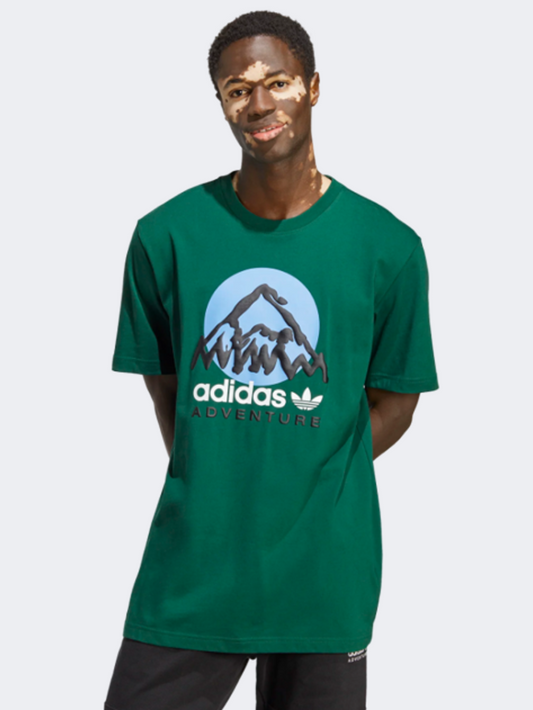 Adidas Adventure Mountain Front Men Original T-Shirt Dark Green
