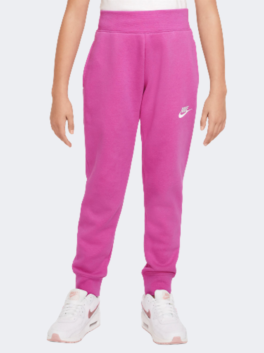 Nike Sportswear Club Fleece Girls Lifestyle Pant Fuchsia/White