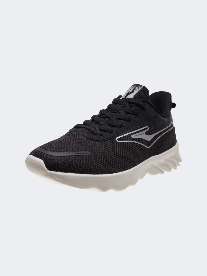 Erke Cushioning Men Running Shoes Black/Silver