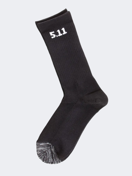 5-11 Brand Unisex Tactical Sock 50078-019 5.11 3-Pack 6'' Black