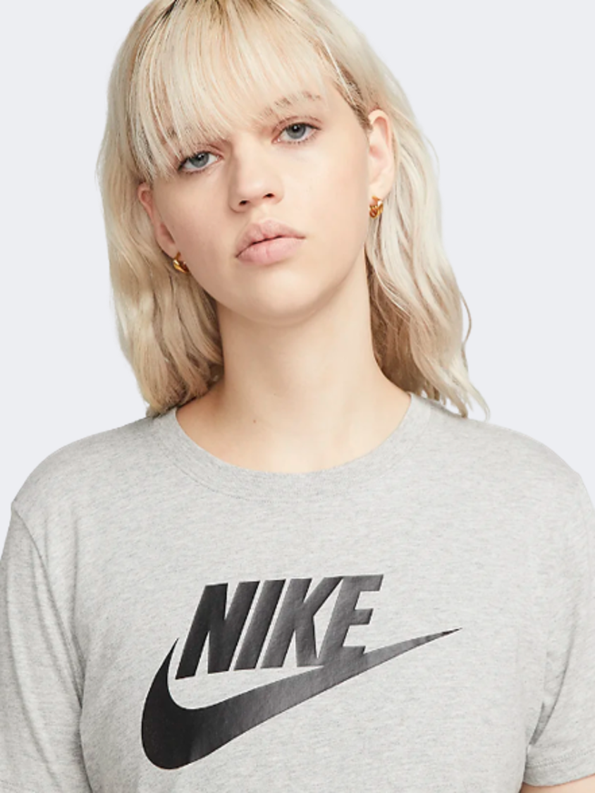 Nike Sportswear Essentials Women Lifestyle T-Shirt Grey/Black