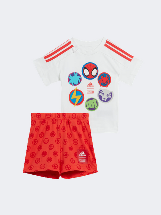 Adidas Spider Man Baby-Boys Sportswear Set White/Bright Red