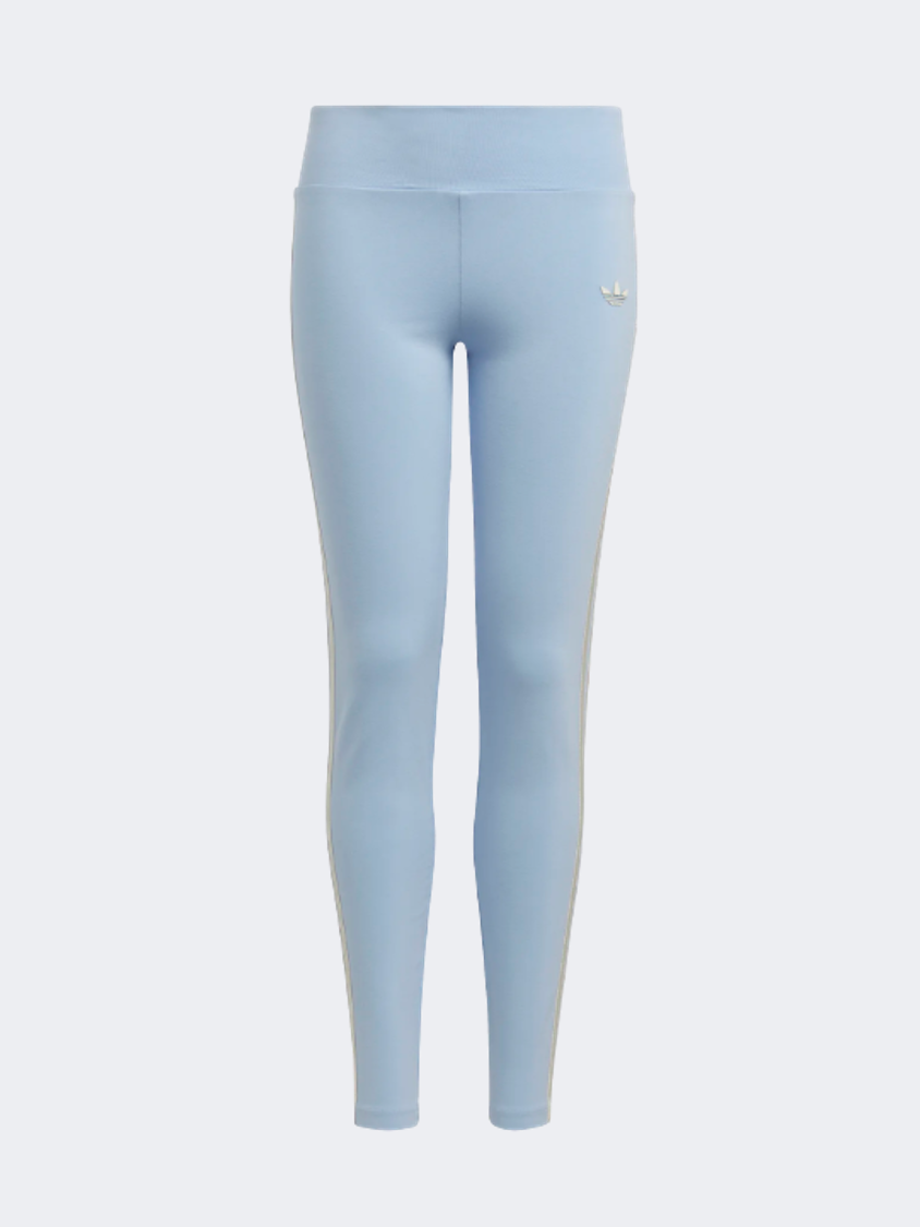 أديداس طباعة جرافيك ضيق أصلي للبنات بخصر عالي لون أزرق داون