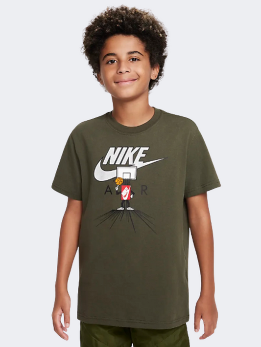 Nike Sportswear Boys Lifestyle T-Shirt Cargo Khaki