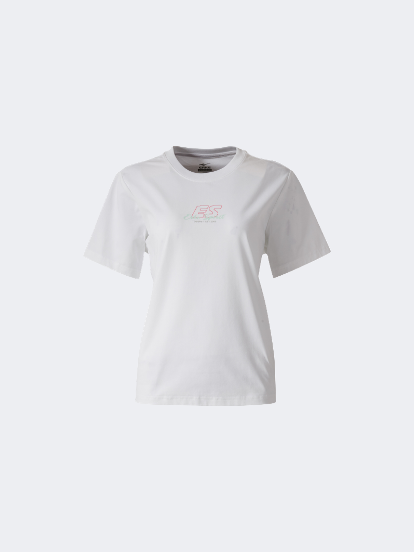 Erke Crew Neck Women Lifestyle T-Shirt White