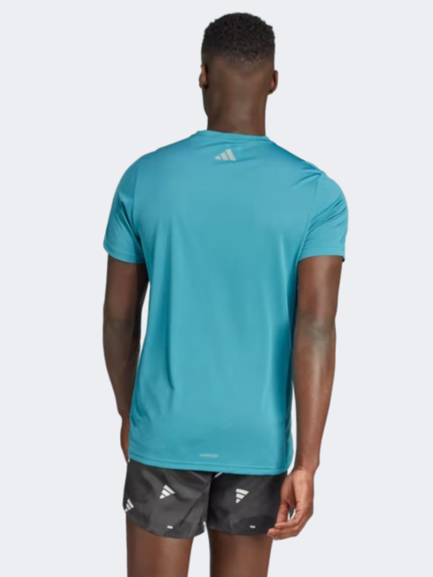 Adidas Run It Badge Of Sport Men Running T-Shirt Arctic Fusion