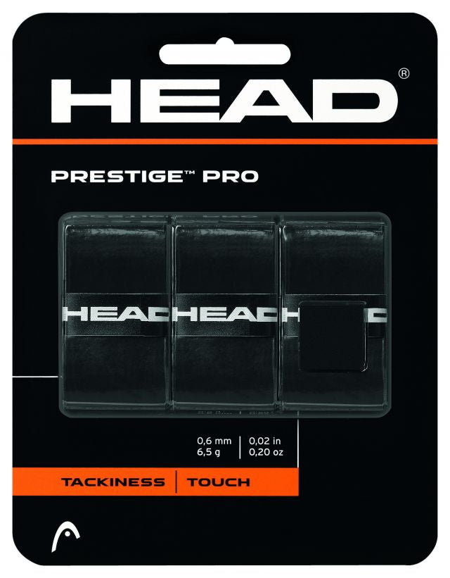 Head Unisex Tennis Prestige Pro Overwrap Black Grip