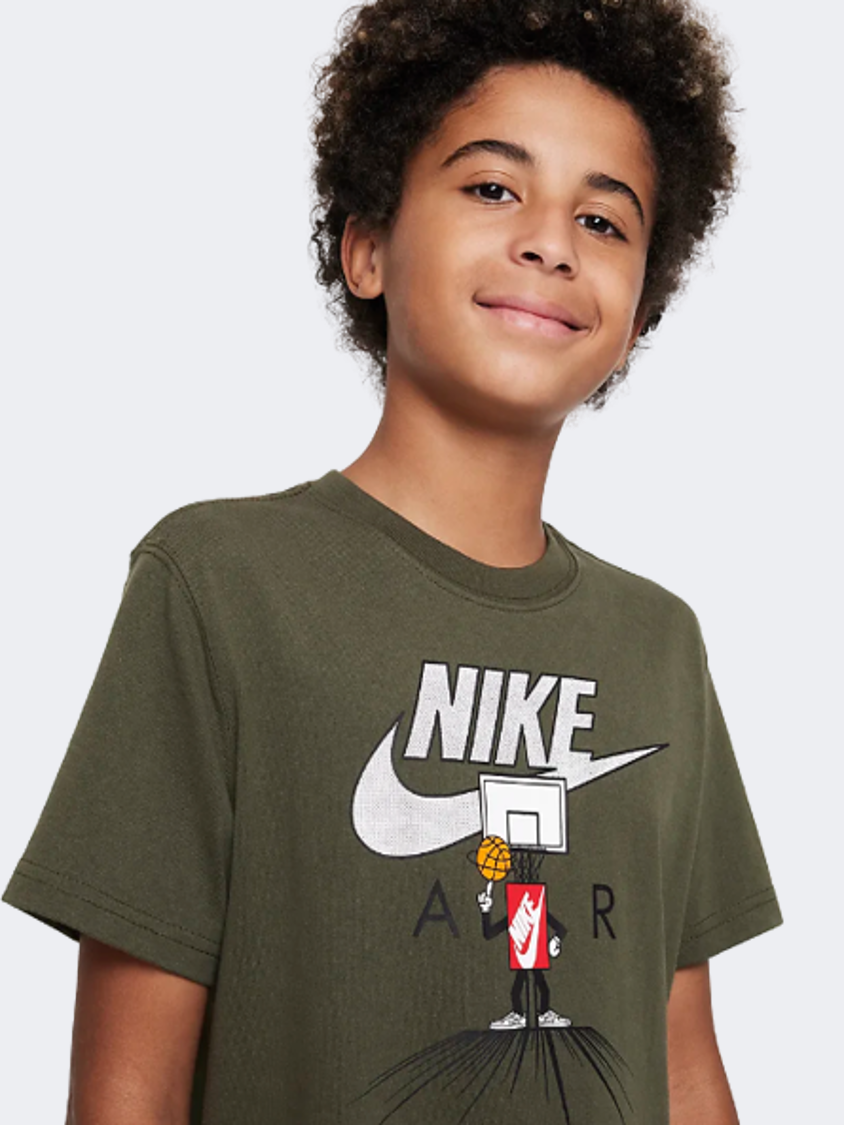 Nike Sportswear Boys Lifestyle T-Shirt Cargo Khaki