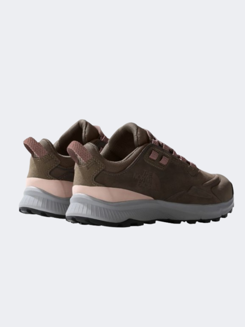 The North Face Cragstone Leather Waterproof Women Hiking Shoes &#160;Brown/Grey