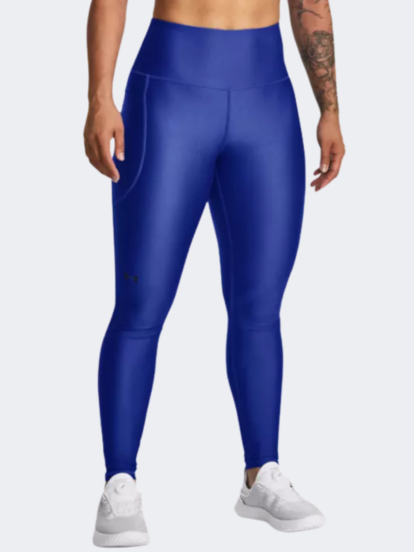 Under Armour Heatgear حزام خصر غير قابل للانزلاق ضيق تدريب نسائي فريق رويال/أسود