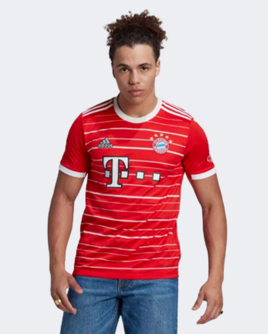 Adidas Fc Bayern 22/23 Home Men Football T-Shirt Red/White H39900