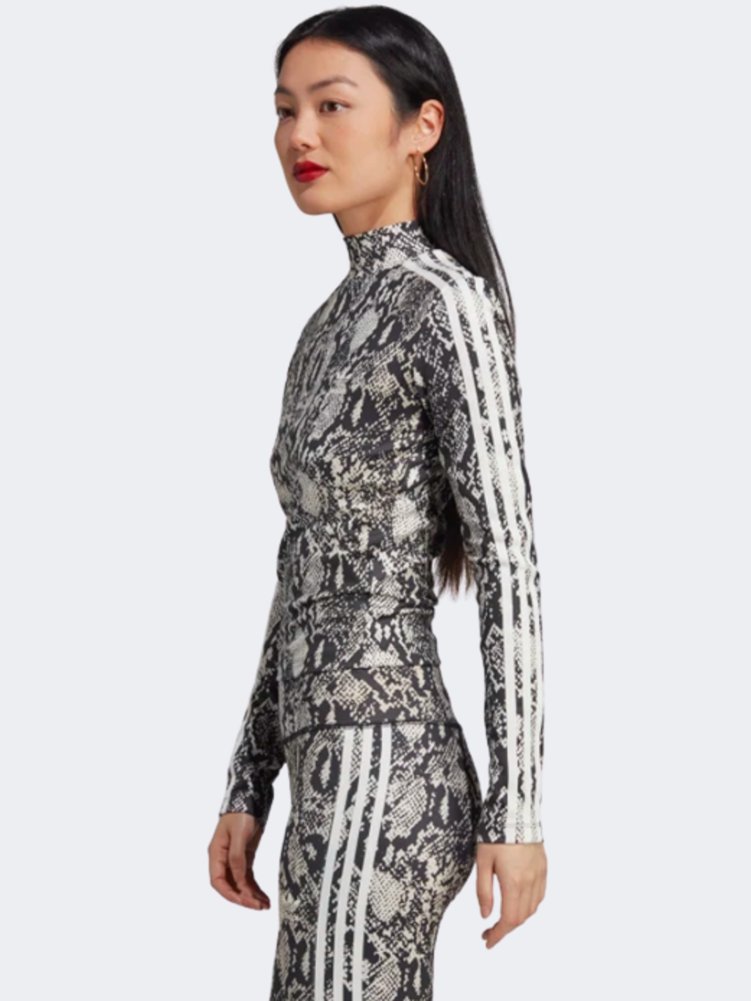 Adidas Reg Allover Print Women Original Long Sleeve Black/Multi