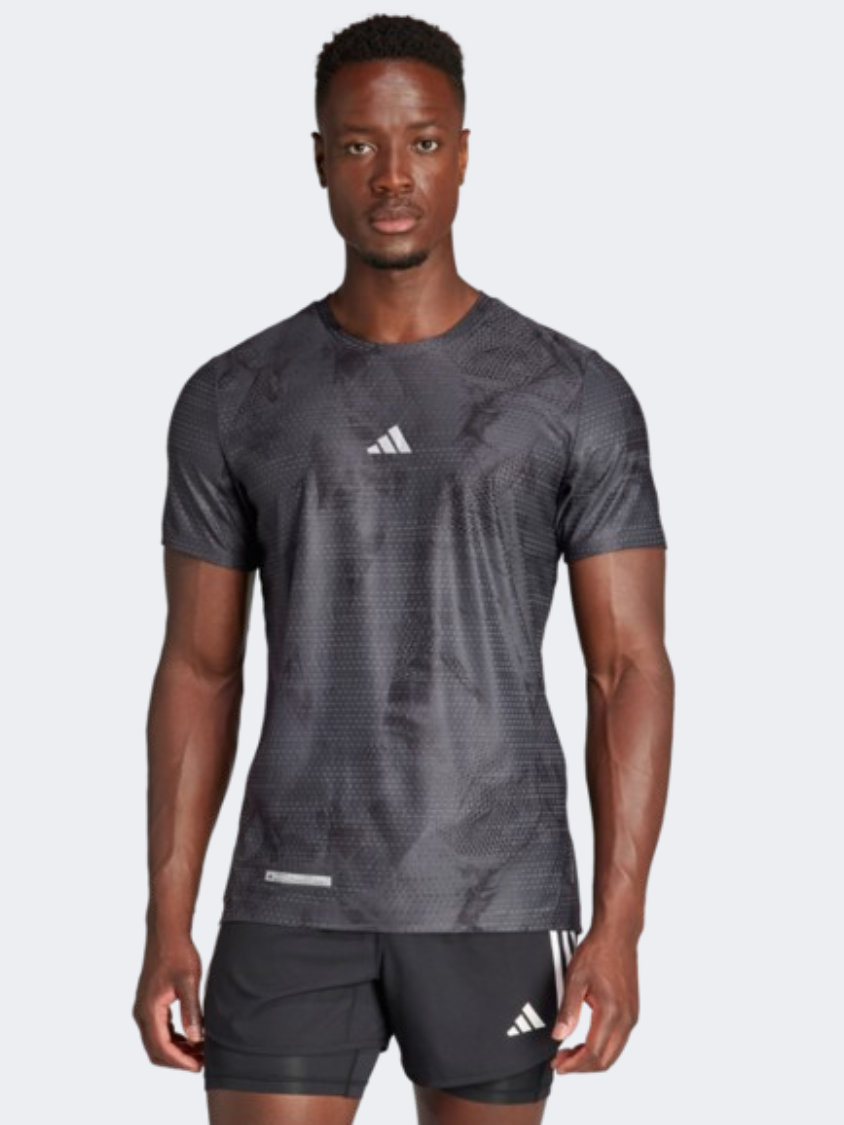 Adidas Ultimate Men Running T-Shirt Carbon/Black