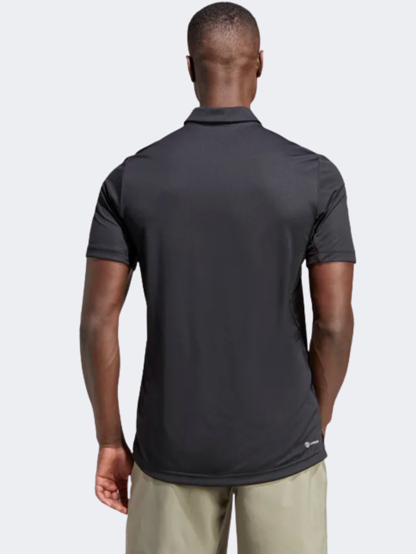 Adidas Club 3-Stripes Men Tennis Polo Short Sleeve Black