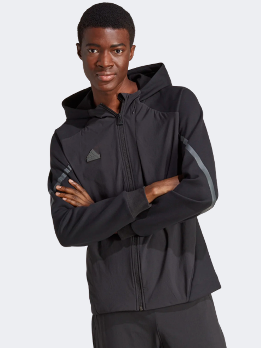 Adidas Designed 4 Gameday Premium Full-Zip Men Sportswear Hoody Black