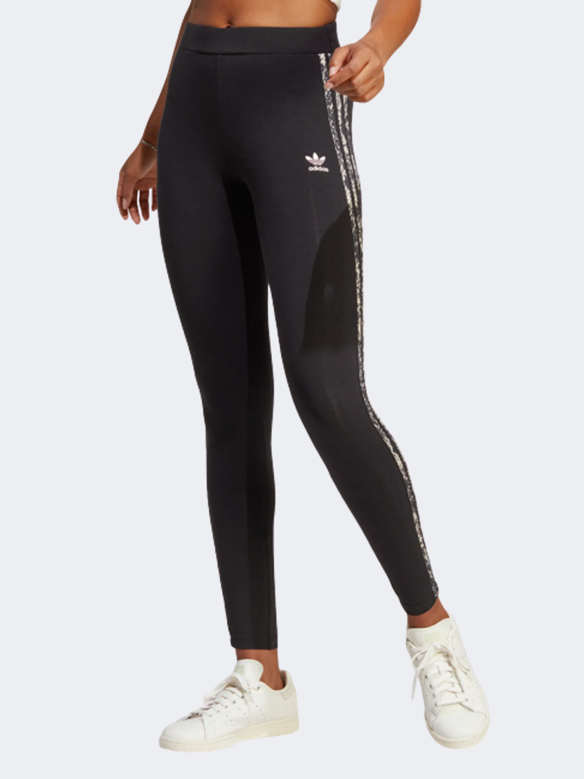Adidas 3-Stripes Print Women Original Tight Black