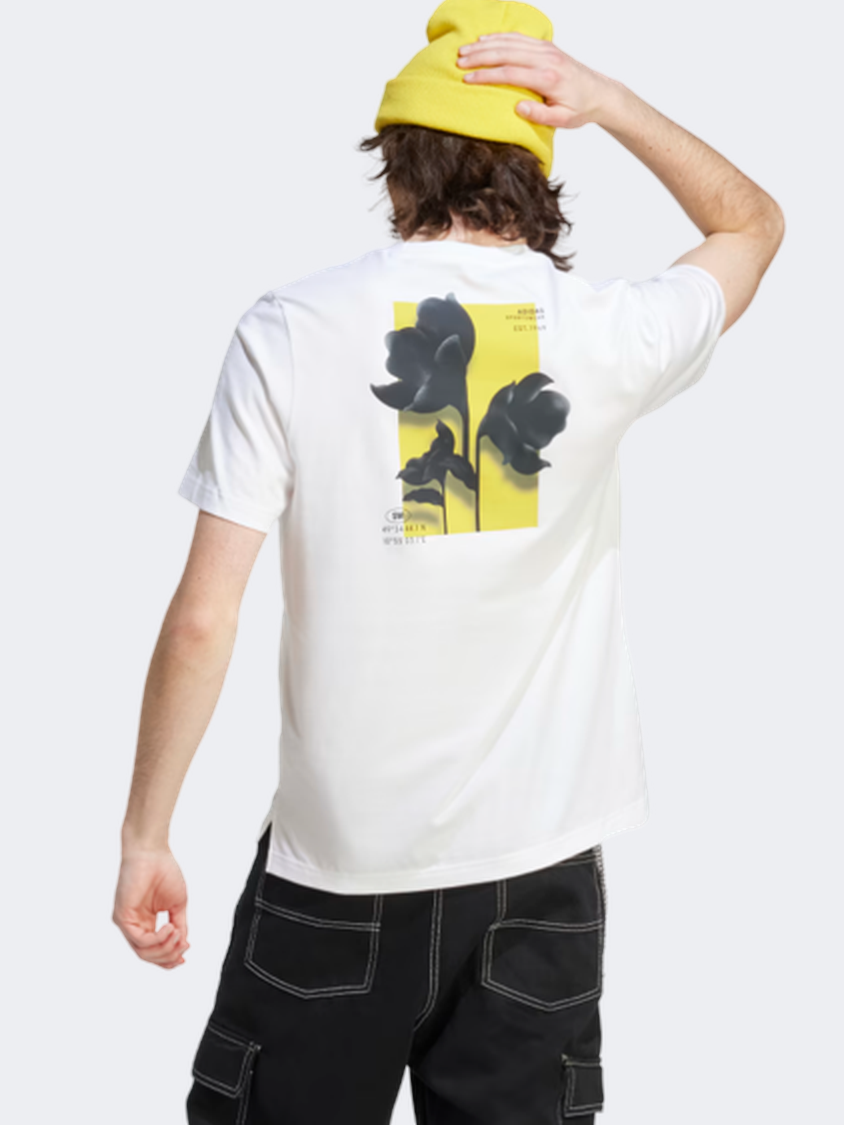 Adidas City Escape Men Sportswear T-Shirt White/Yellow