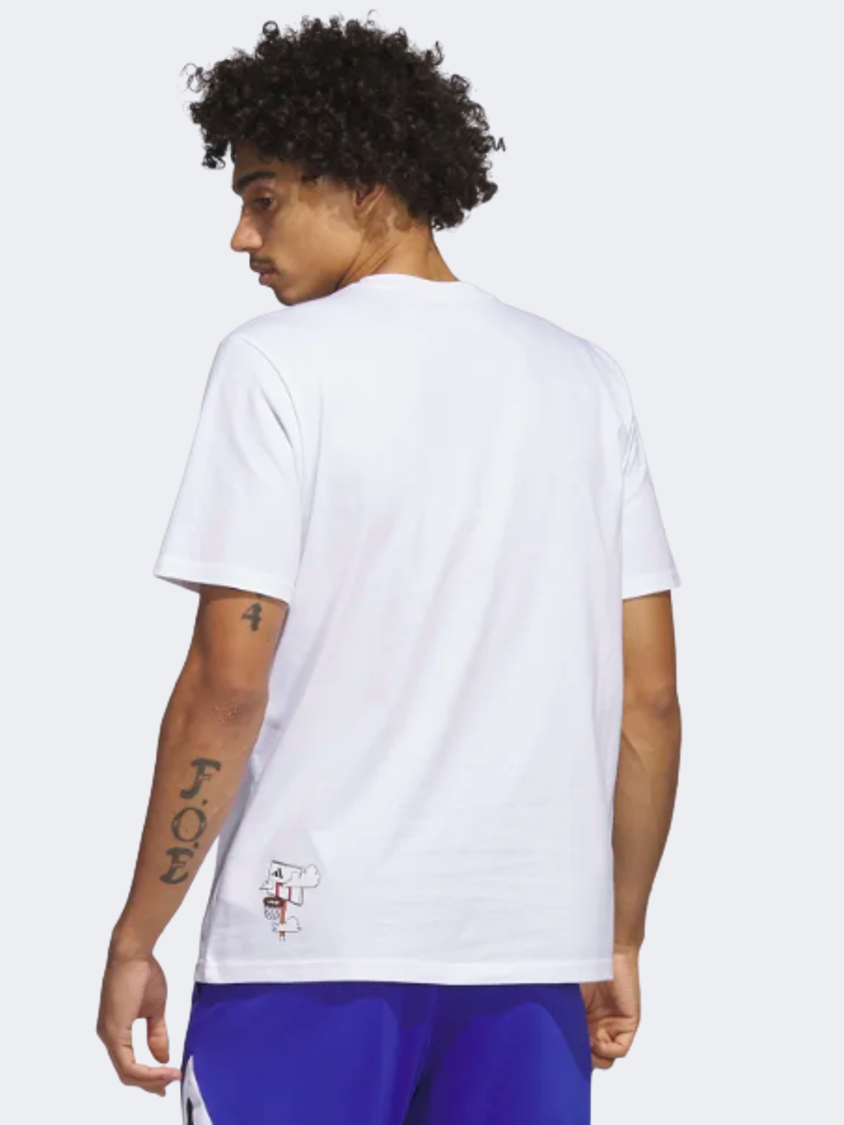 Adidas Lil' Stripe Men Basketball T-Shirt White