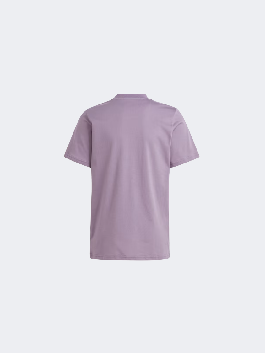 Adidas Essentials Big Logo Kids-Girls Sportswear T-Shirt Violet/Clear Pink