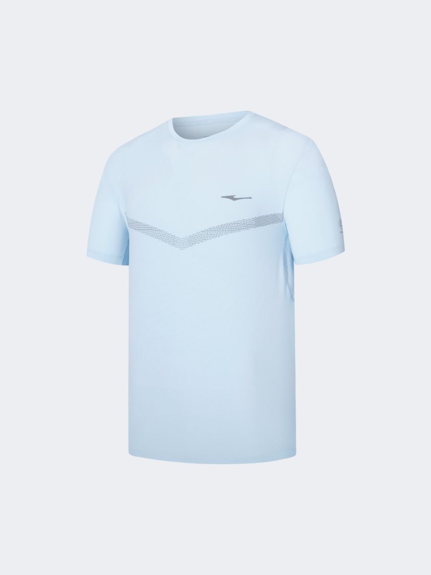 Erke Crew Men Running T-Shirt Light Blue
