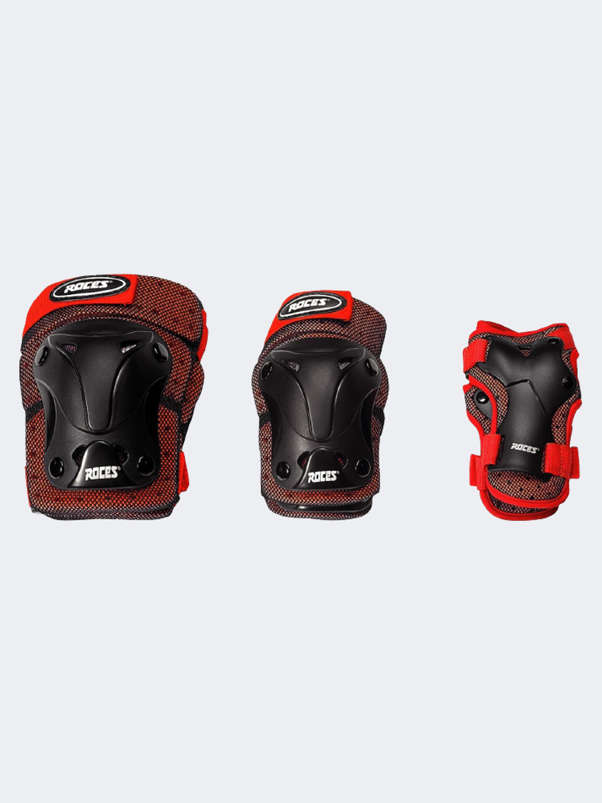 Roces Ventilted 3 Pack M Boys In Line Sk Protection Red/Black