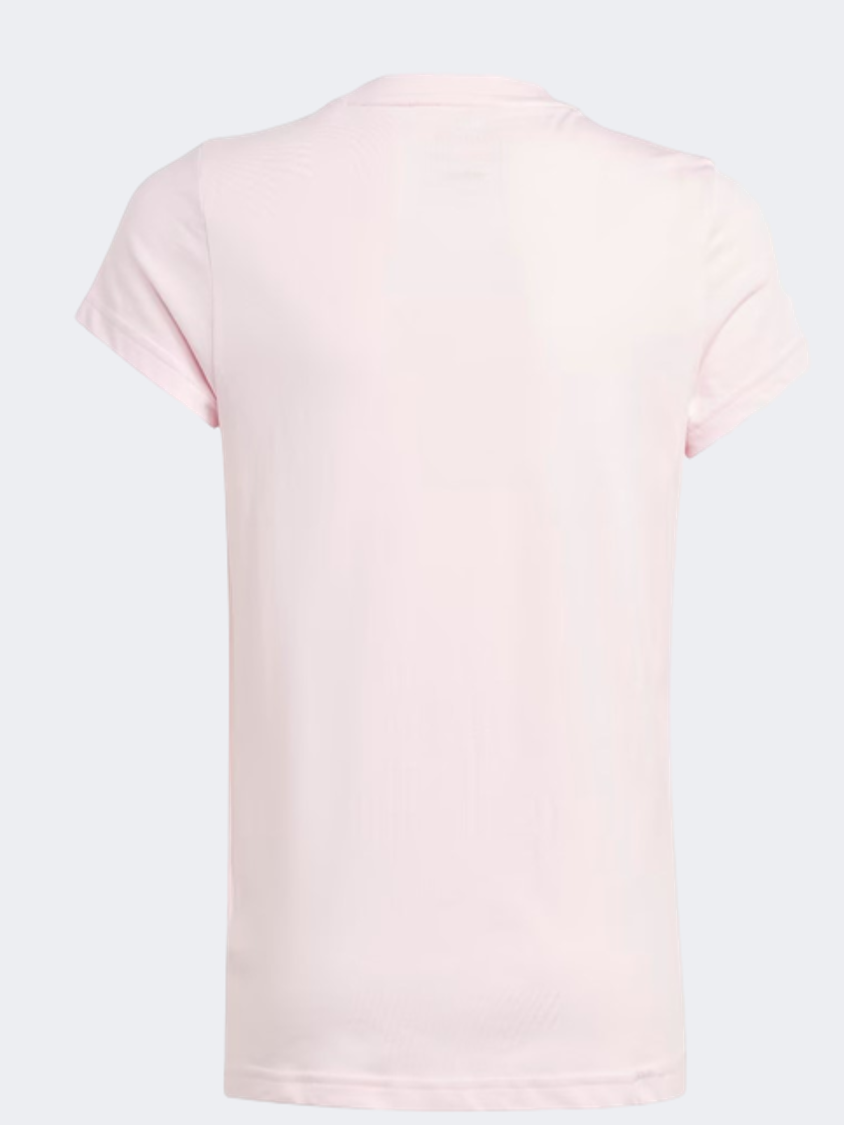Adidas Essentials Big Logo Kids-Girls Sportswear T-Shirt Pink/White