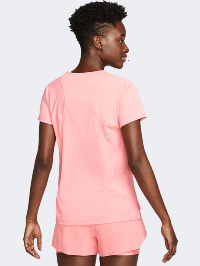 Nike Dri-Fit Race Women Running T-Shirt Coral Chalk