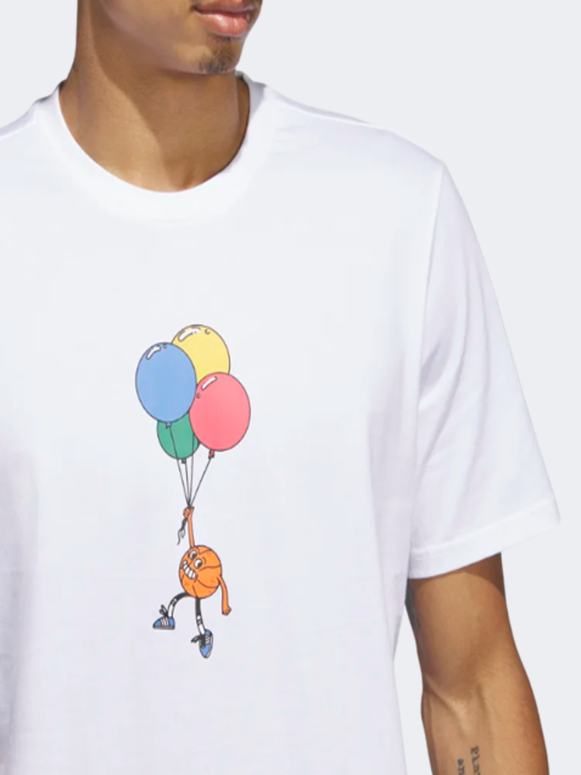 Adidas Lil' Stripe Men Basketball T-Shirt White