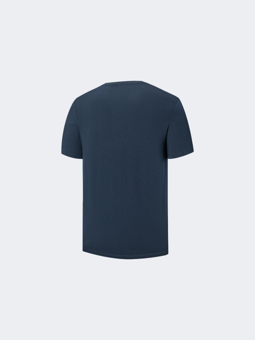 Erke Crew Men Running T-Shirt Dark Blue