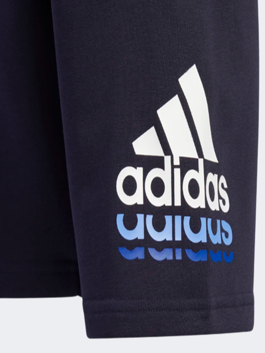 Adidas Badge Of Sport Logo Girls Sportswear Short Legend Ink