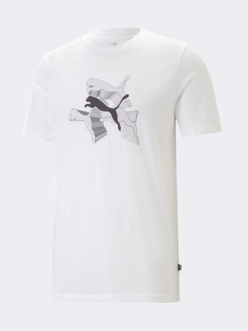 Puma Graphics Reflective Men Lifestyle T-Shirt White