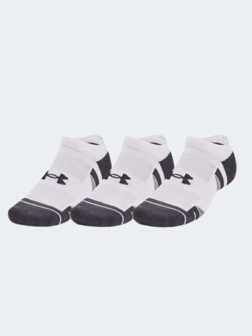 Under Armour Performance Tech 3Pk Unisex Training Sock White/Jet Grey