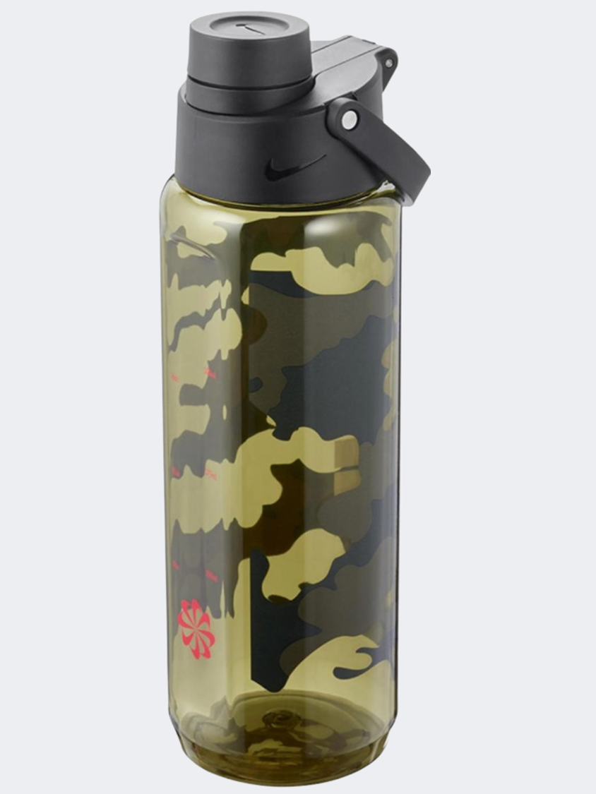 Nike Renew Recharge Chug 24Oz Unisex Training Water Bottle Olive/Black/Red