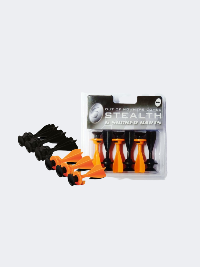 Petron Unisex Multisport Crossbow S162/7 Stealth Spare Sucker Darts Pk/6 Black/Orange