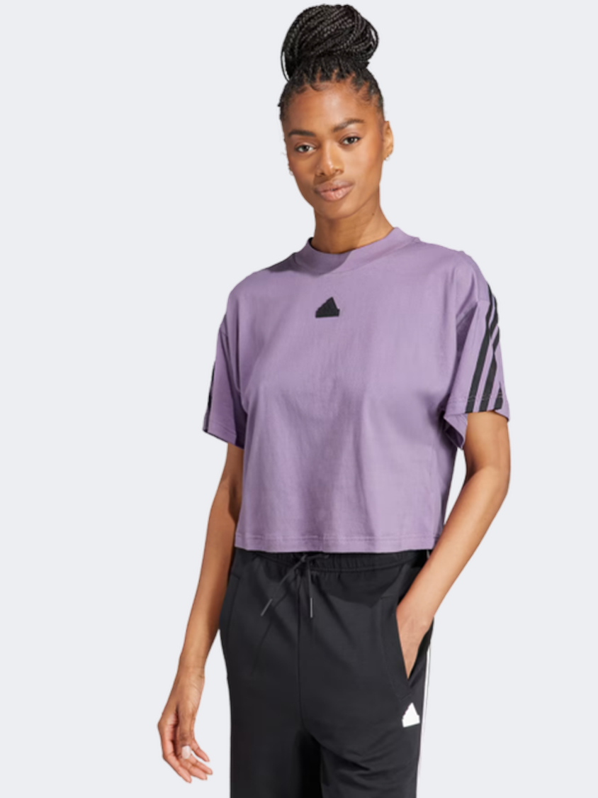 Adidas Future Icons 3S Women Sportswear T-Shirt Shadow Violet