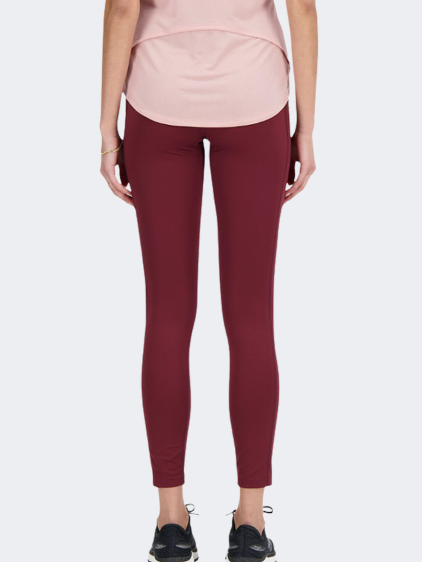 New Balance Accelarate Pacer Women Performance Pant Burgundy