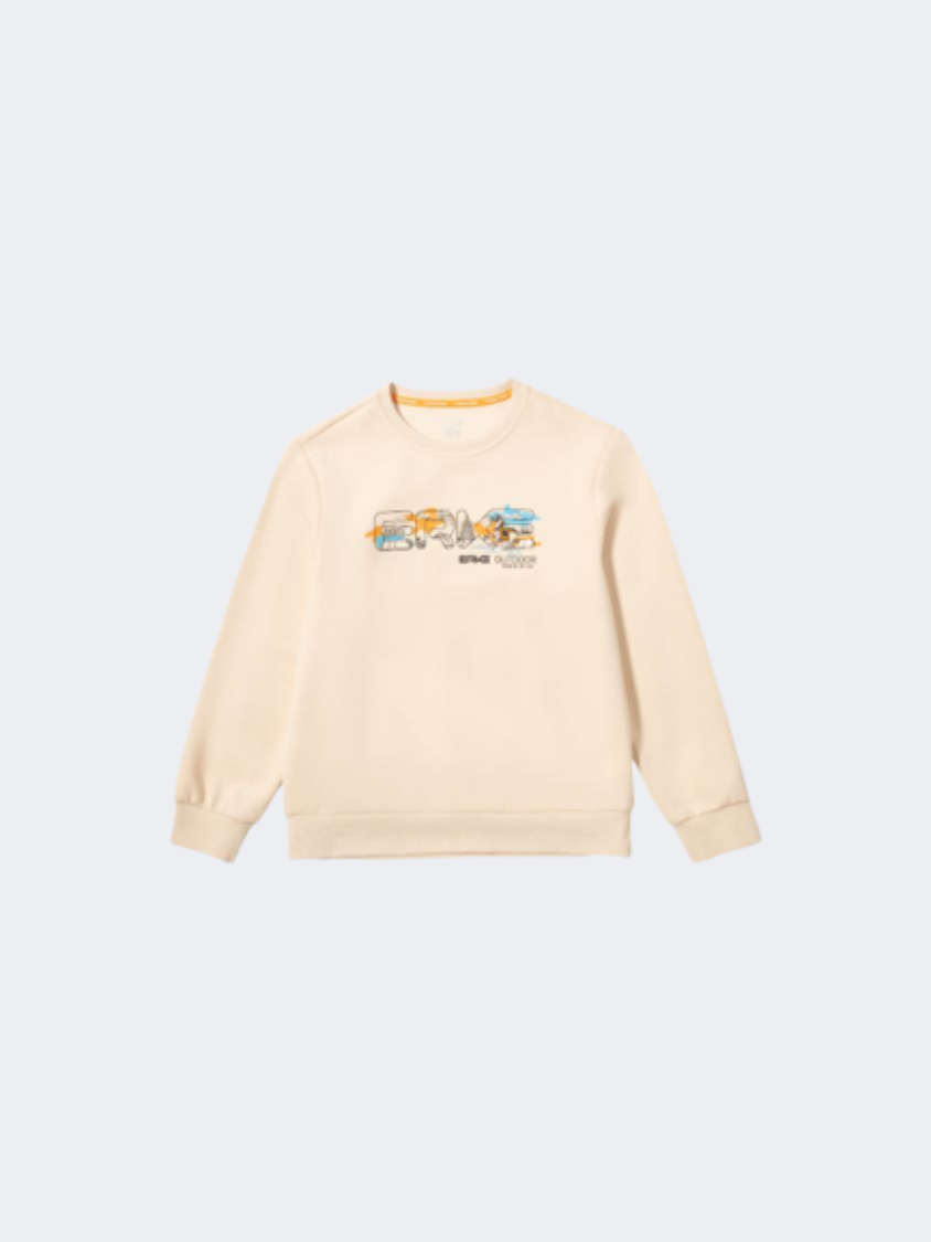 Erke Pullover Kids-Boys Training Sweatshirt White