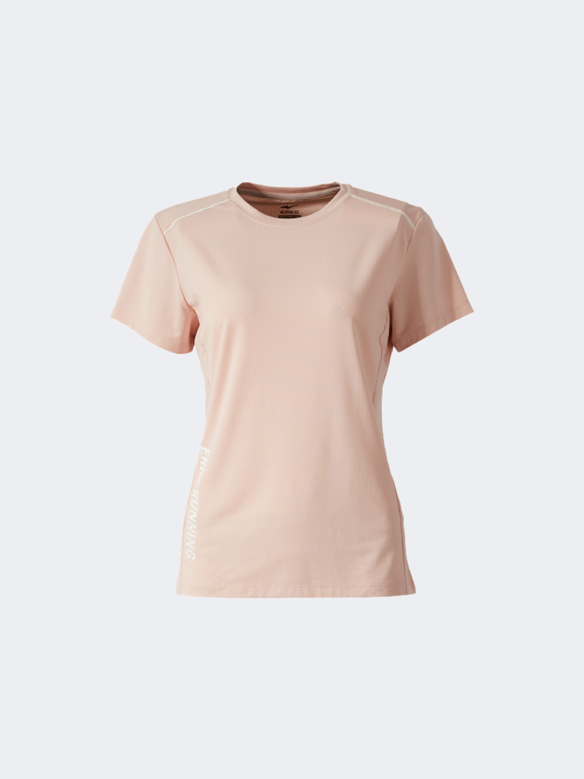 Erke Crew Neck Women Lifestyle T-Shirt Pink