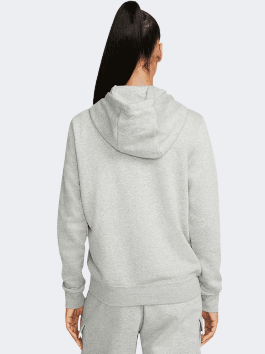 Nike Club Fleece Hr Women Lifestyle Hoody Dark Grey/White