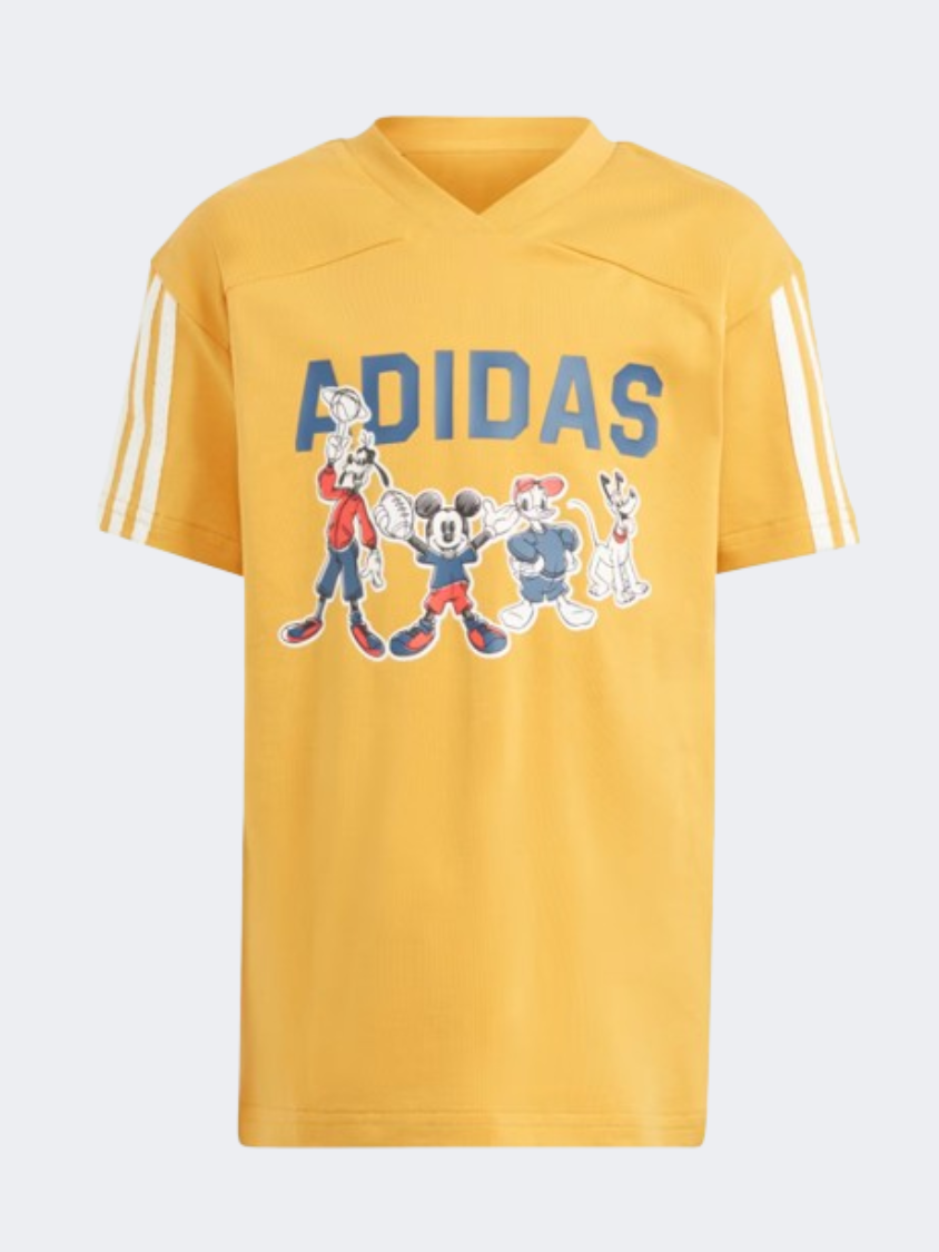 Adidas Disney Mickey Mouse Little Boys Sportswear Set Yellow/Off White