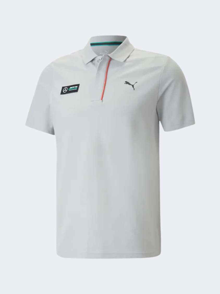 Puma  Mercedes-Amg Petronas Motorsport Men Lifestyle Polo Short Sleeve Silver