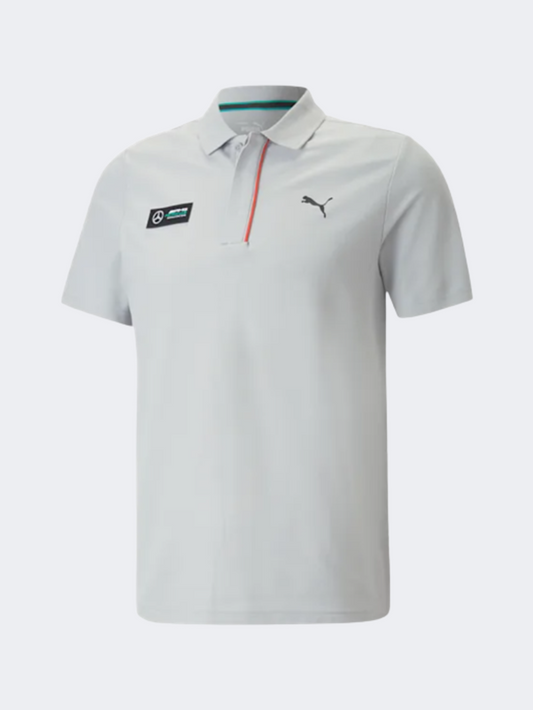 Puma  Mercedes-Amg Petronas Motorsport Men Lifestyle Polo Short Sleeve Silver
