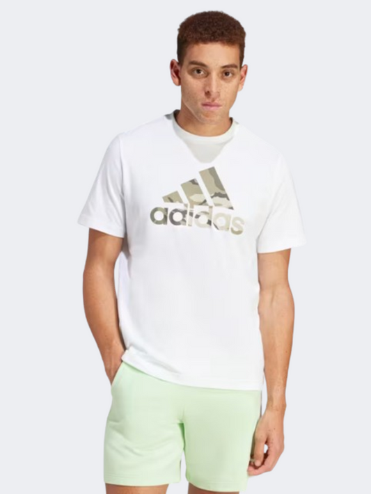Adidas Camo Men Sportswear T-Shirt White