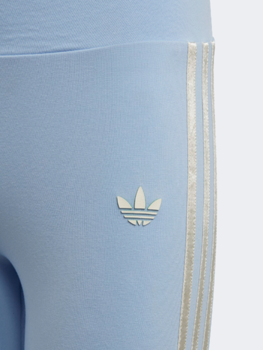 أديداس طباعة جرافيك ضيق أصلي للبنات بخصر عالي لون أزرق داون