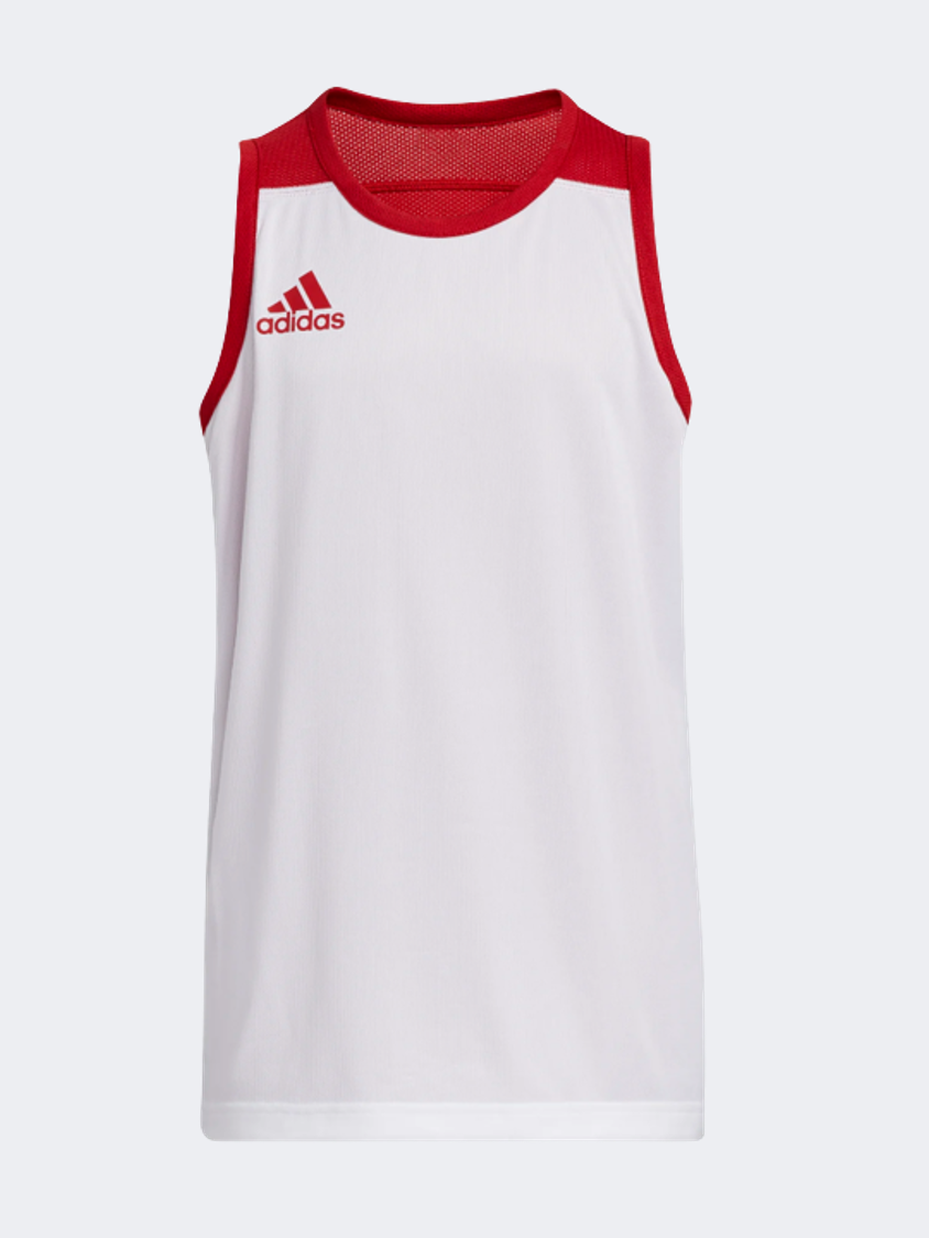 Adidas 3G Speed Reversible Ps-Boys Basketball T-Shirt Red/White