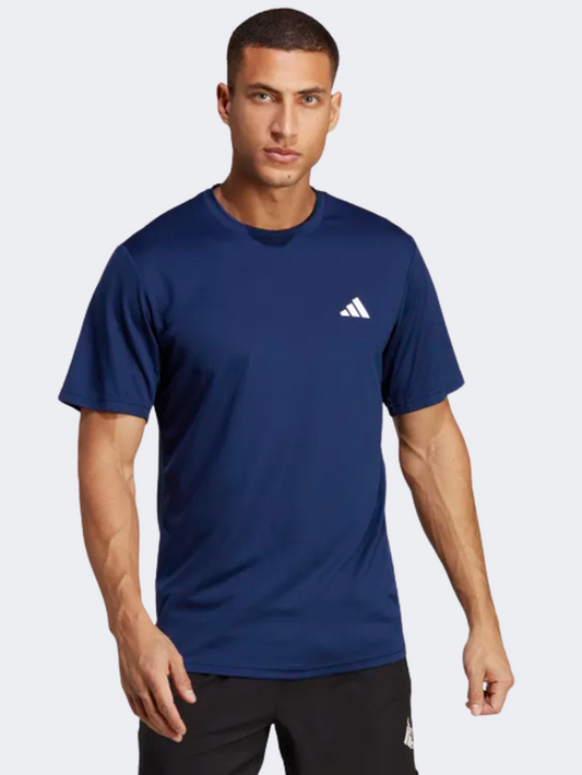 Adidas ESSENTIALS MEN TRAINING T-Shirt Dark Blue / White