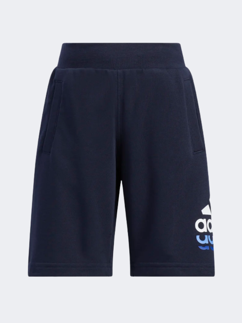 Adidas Badge Of Sport Logo Girls Sportswear Short Legend Ink